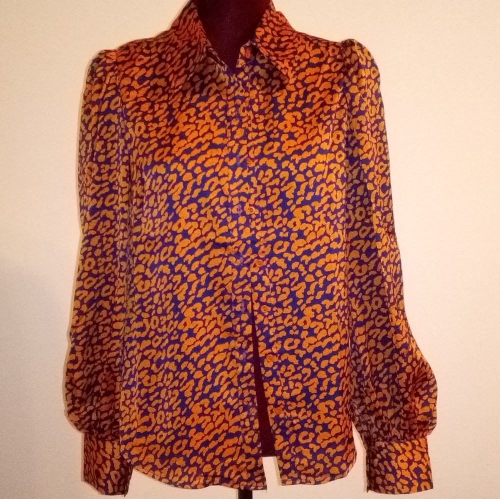 Orange/Navy Fashion Nova Blouse